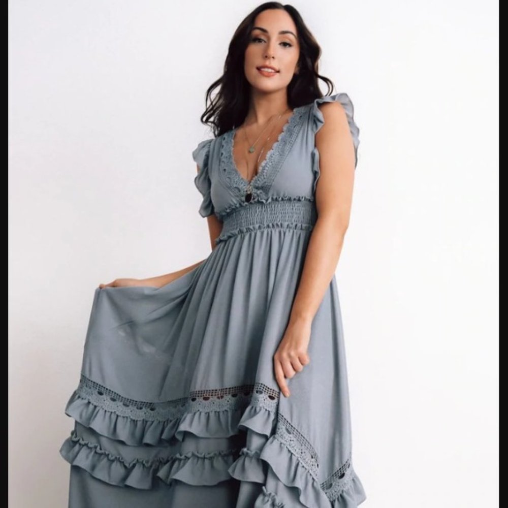 Dusty Blue Maxi Dress